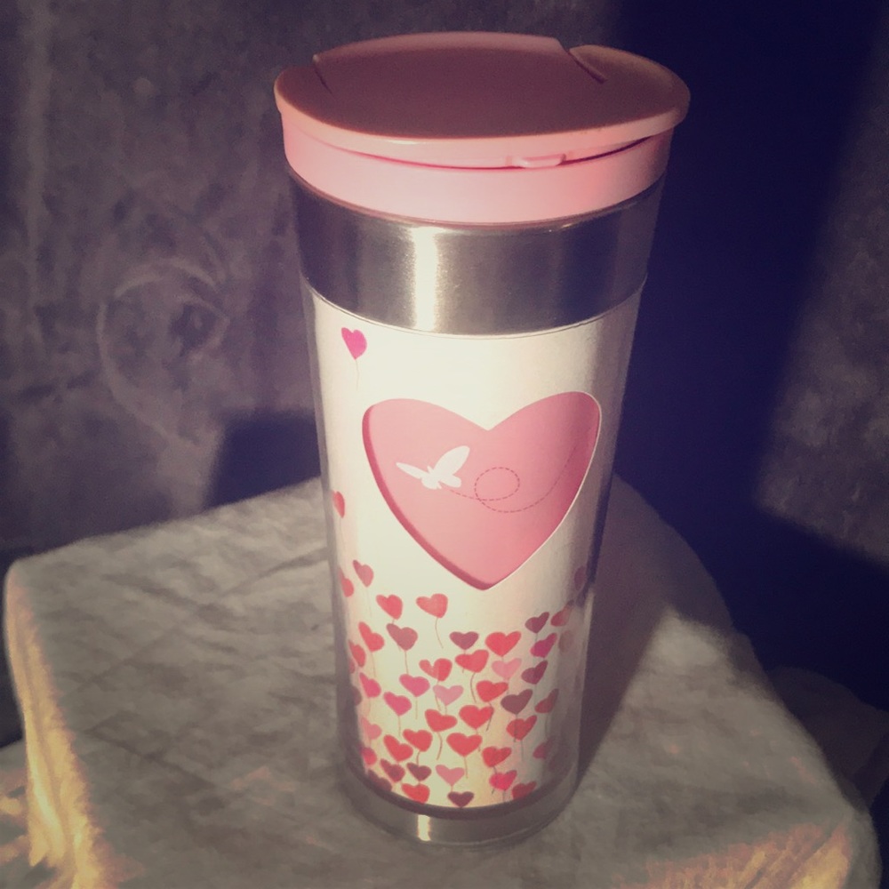 Vintage Starbucks acrylic Valentine’s Day tumbler
